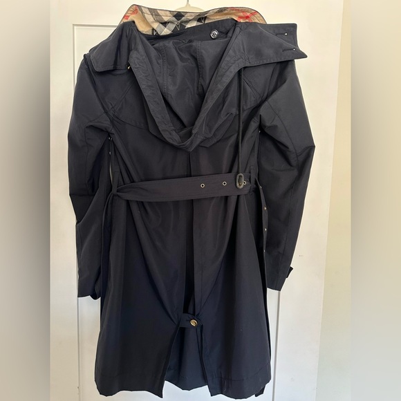 Authentic Burberry Chelsea Trench Coat Navy - size 4 - Picture 11 of 12